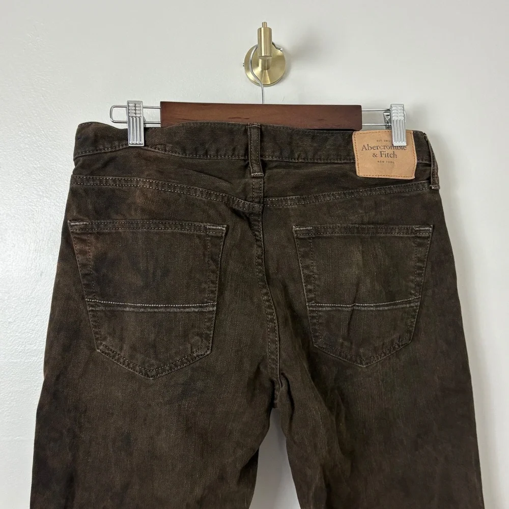 Abercrombie & Fitch Skinny Pants Mens Brown Button Fly 31x31 Pants Casual